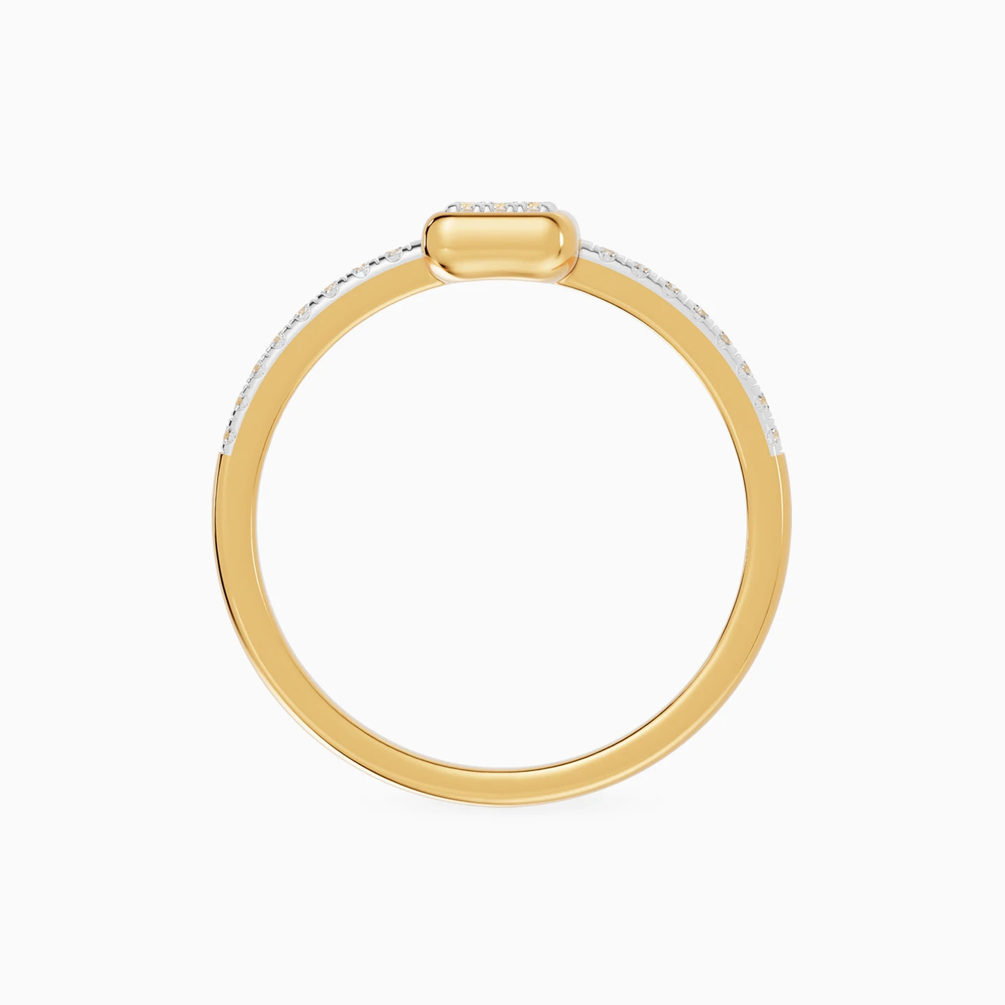 Petite Square Cluster Diamond Bezel Ring in 18K Gold - 4 Petite Square Cluster Diamond Bezel Ring in 18K Gold - 4