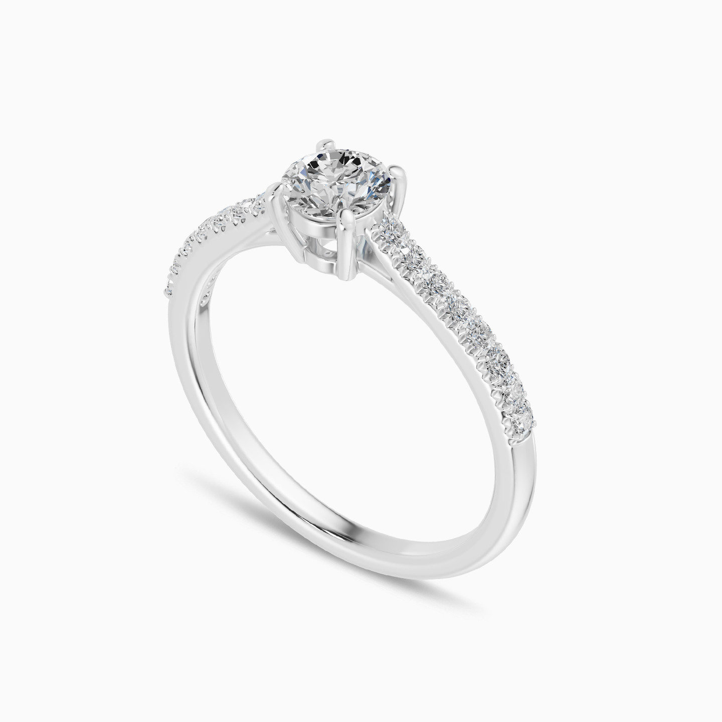 Round Solitare Diamond Ring in 18K Gold - 2 Round Solitare Diamond Ring in 18K Gold - 2