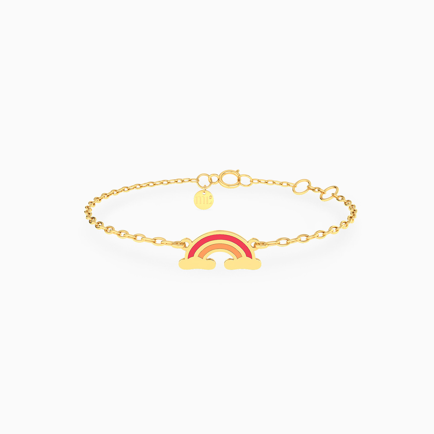 Kids Rainbow Chain Bracelet in 14K Gold Kids Rainbow Chain Bracelet in 14K Gold