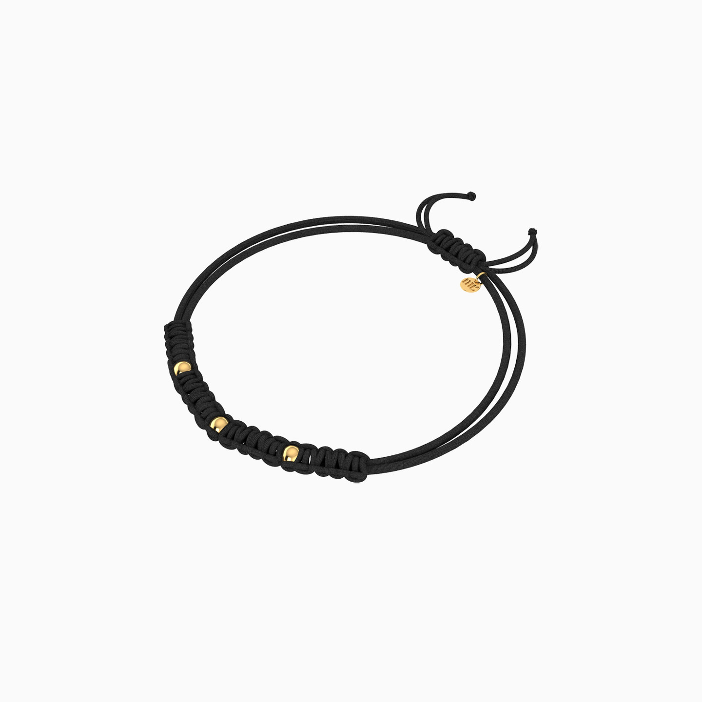 Kids Beads Cord Bracelet In 14K Gold - 3 Kids Beads Cord Bracelet In 14K Gold - 3