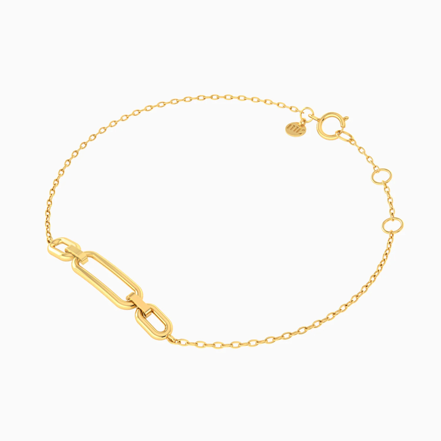 Elongated Oval Links Chain Bracelet in 18K Gold - 3 Elongated Oval Links Chain Bracelet in 18K Gold - 3