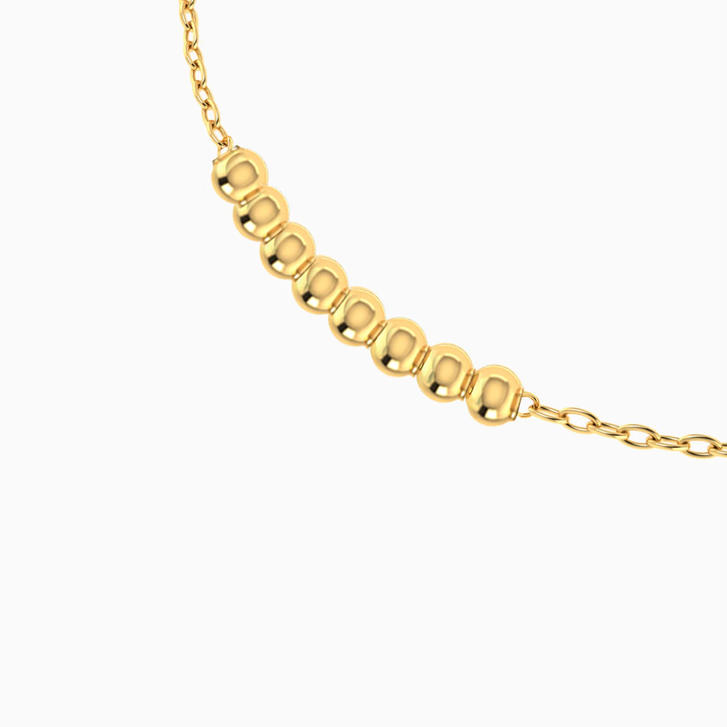 Beads Chain Bracelet in 18K Gold - 4 Beads Chain Bracelet in 18K Gold - 4