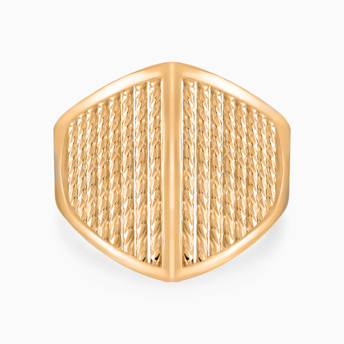 Textured Triangles Ring in 21K Gold Textured Triangles Ring in 21K Gold
