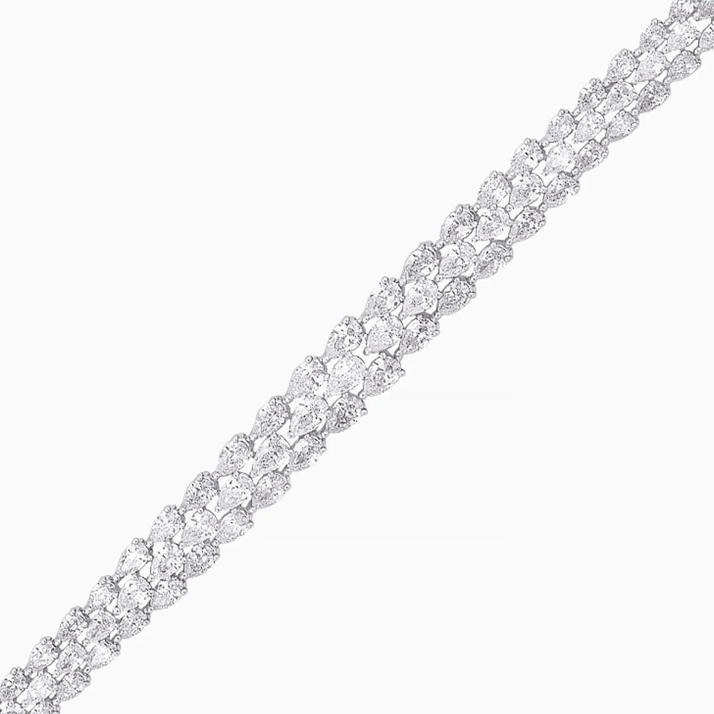 Leaves Pear Cut Diamond Bracelet in 18K Gold Leaves Pear Cut Diamond Bracelet in 18K Gold