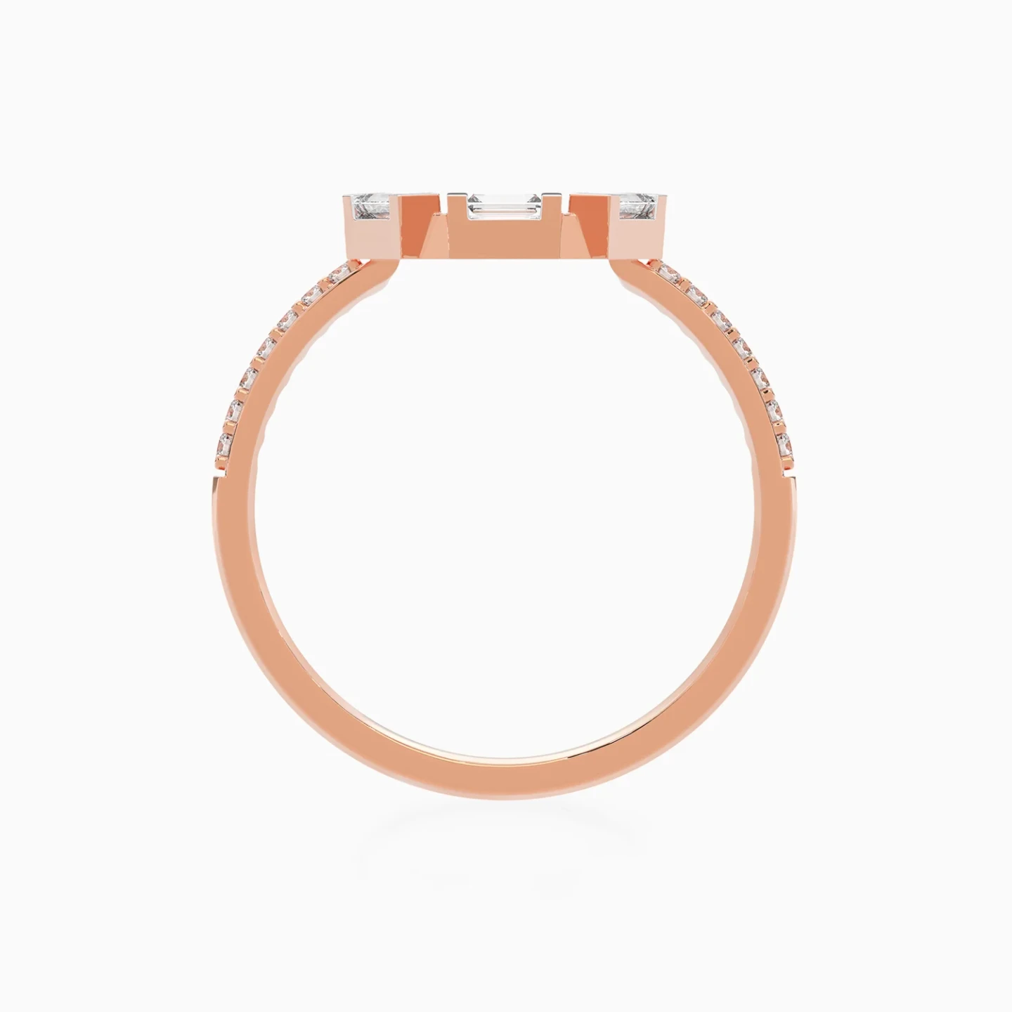 Hexagon & Baguette Diamond Ring in 18K Gold - 4 Hexagon & Baguette Diamond Ring in 18K Gold - 4