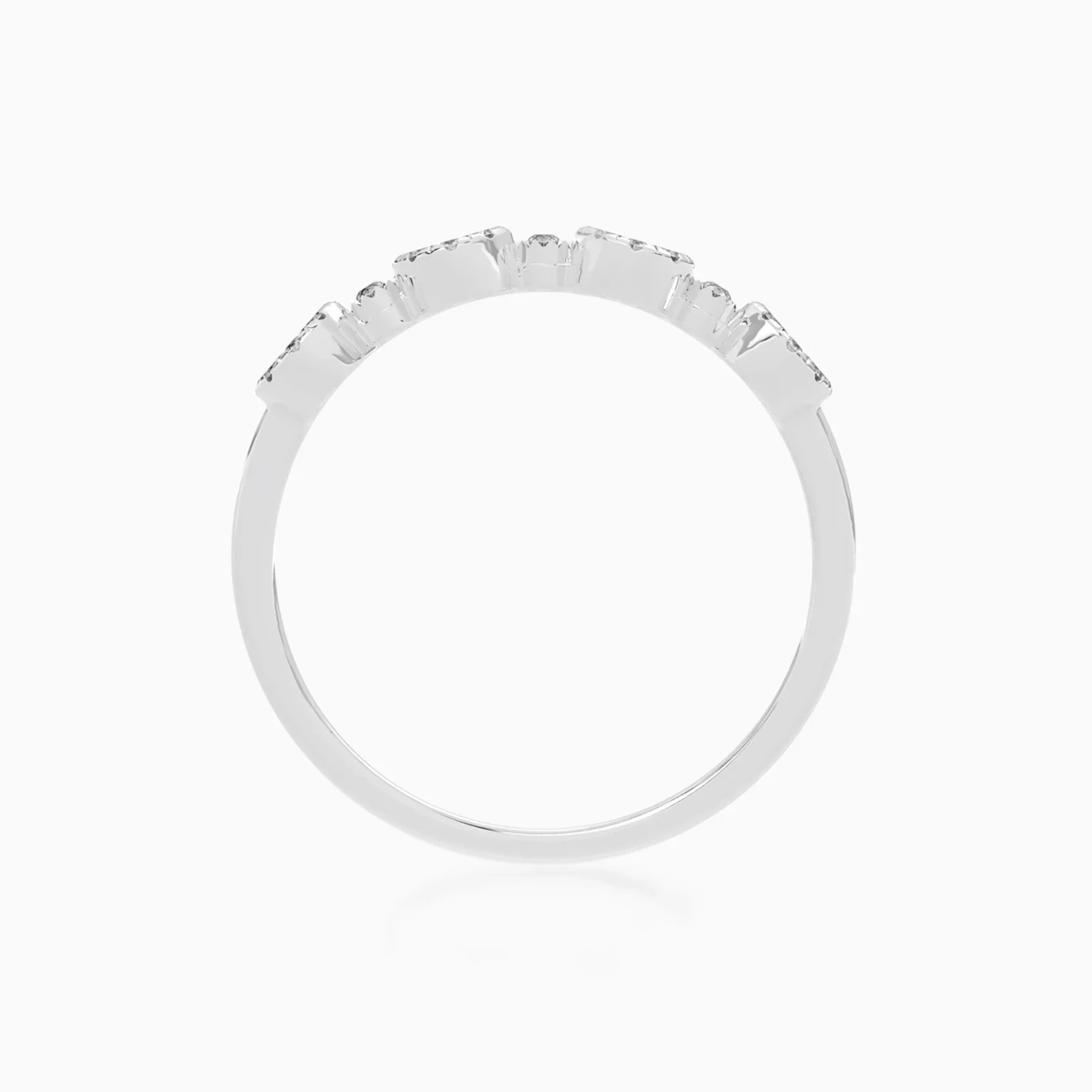 خاتم شكل قطرات مفتوحة ذهب عيار 18 قيراط مزين بالألماس - 4 خاتم شكل قطرات مفتوحة ذهب عيار 18 قيراط مزين بالألماس - 4
