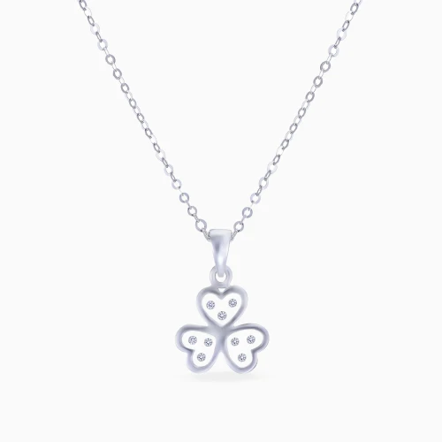 LDN2751 - Heart Leaf Clover Diamond Necklace in 18K Gold - PC-0543M-1.webp