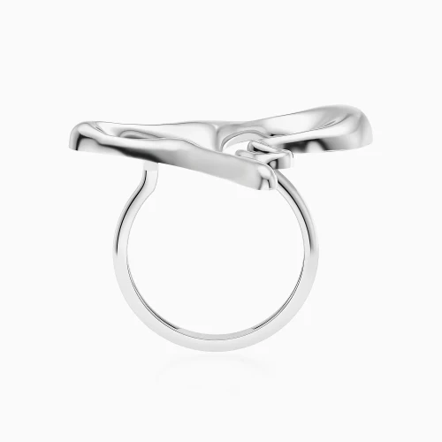 WR444 - Fluid Sweeping Curves Ring in Silver (Size 16) - 167021100611160-4.webp