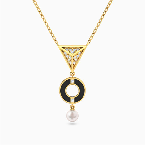 LIN592 - Circle Black Stone Necklace in 18K Gold - 111405180263-1.jpg