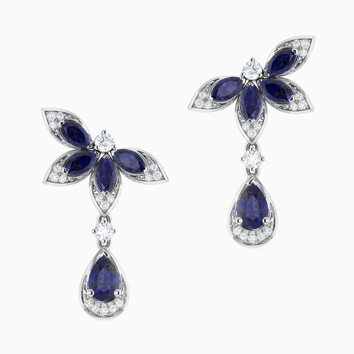 LDE550 - Butterfly Diamond & Blue Stone Drop Earrings in 18K Gold - ER413113W18HSA1-1.jpg
