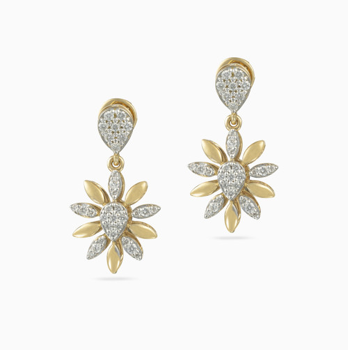 LDE558 - Flower Diamond Drop Earrings in 18K Gold - LEA50054-1.jpg