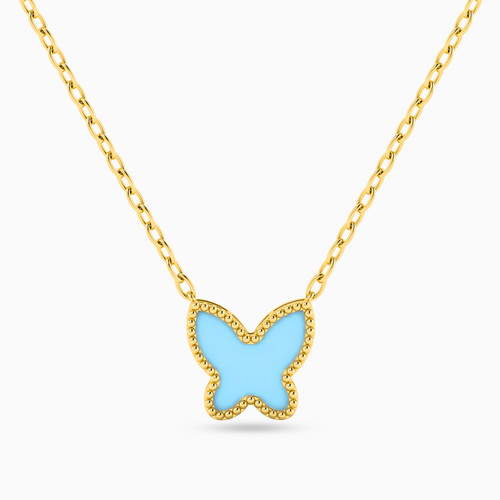 MLN647 - Butterfly Colored Stones Necklace in 18K Gold - 21046110706-1.jpg