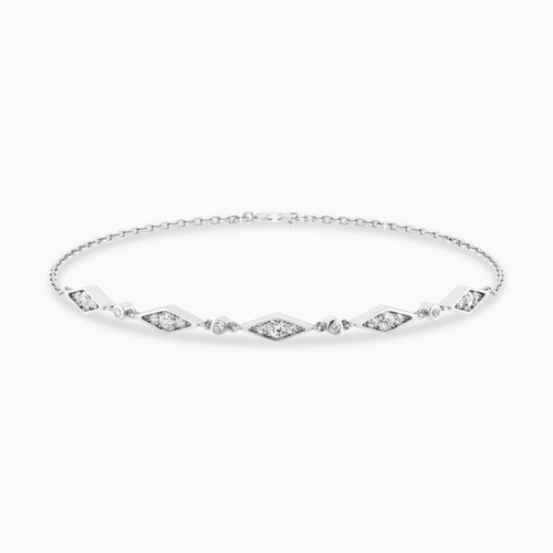 LDB458 - Rhombus Diamond Chain Bracelet in 18K Gold - TBR6000830-1.jpg