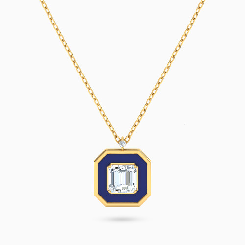 LIN595 - Cushion Diamond & Blue Stone Necklace in 18K Gold - 111405180267-1.jpg