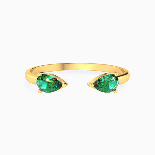 MLR577 - Pear Colored Stones Two-headed Ring in 18K Gold - 21048110769-1.jpg MLR577 - Pear Colored Stones Two-headed Ring in 18K Gold - 21048110769-1.jpg