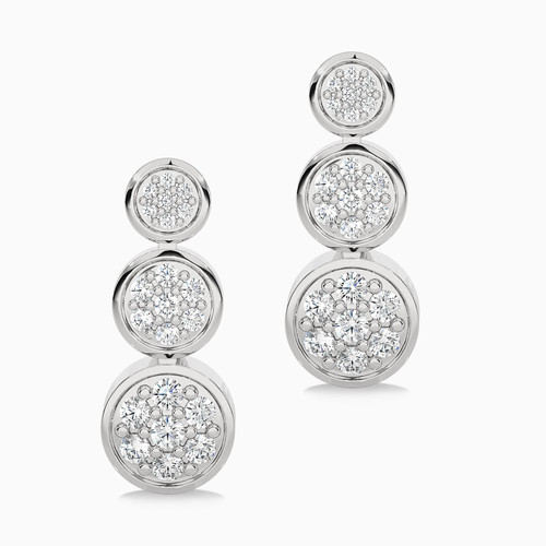 LDE612 - Circle Diamond Stud Earrings in 18K Gold - SAE03123-1.jpg