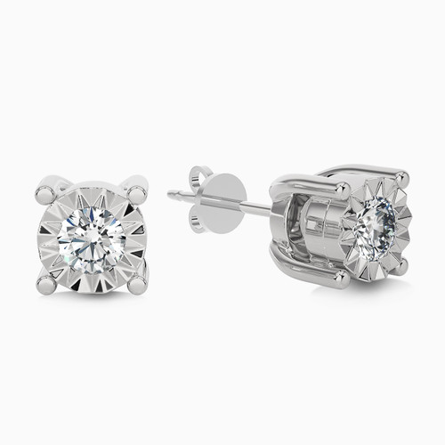 LDE608 - Circle Diamond Stud Earrings in 18K Gold - AJE05986-1.jpg
