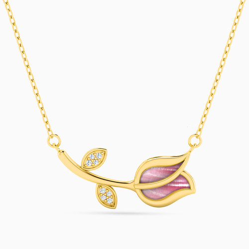 LIN463 - Tulip Diamond & Rose Stone Necklace in 18K Gold - 111405110071-1.jpg