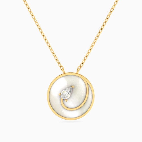 LIN455 - Circle Colored Stones Necklace in 18K Gold - 111405100060-1.jpg