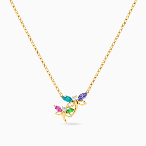 LIN762 - Dragonfly Colored Stones Necklace in 18K Gold - 111404180339-1.jpg