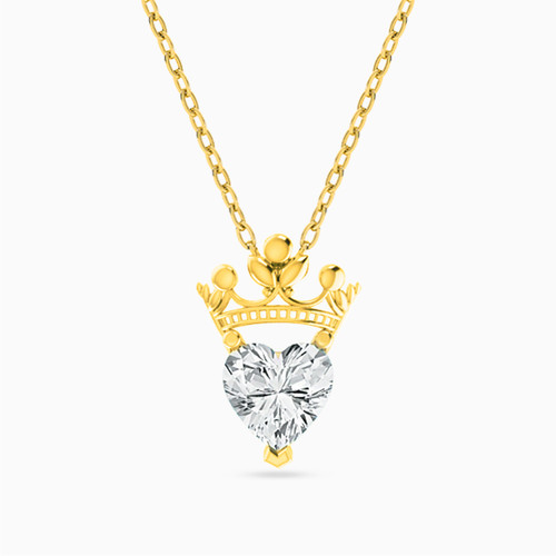 LIN251 - Heart Clear Stone Necklace in 18K Gold - 111401100004-1.jpg