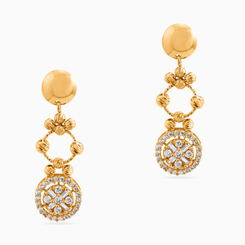 LGE8 - Circle Cubic Zirconia Drop Earrings in 21K Gold - 22003020016-1.jpg