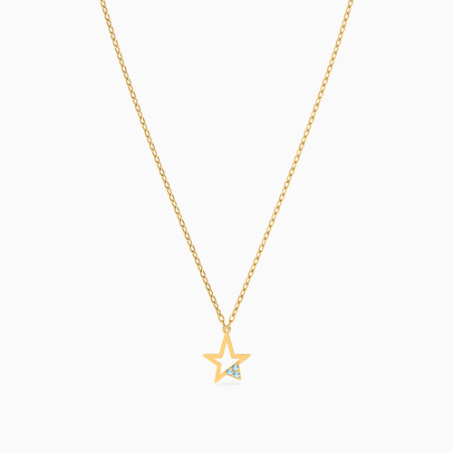 MLN961 - Star Colored Stones Necklace in 18K Gold - 21046140956-3.jpg