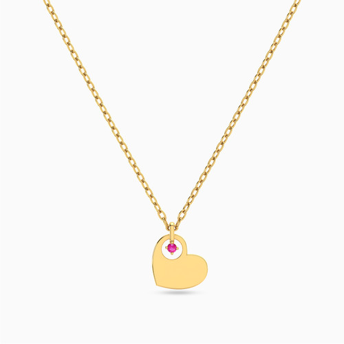 MLN950 - Heart Rose Stone Necklace in 18K Gold - 21046140946-1.jpg