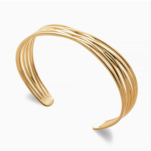 WB130 - Broad Gold Plated Cuff Bracelet - 92181858-1.jpg