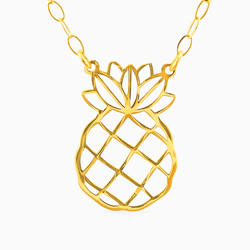 MLN892 - Pineapple Necklace In 18K Gold - 21046140872-1.jpg