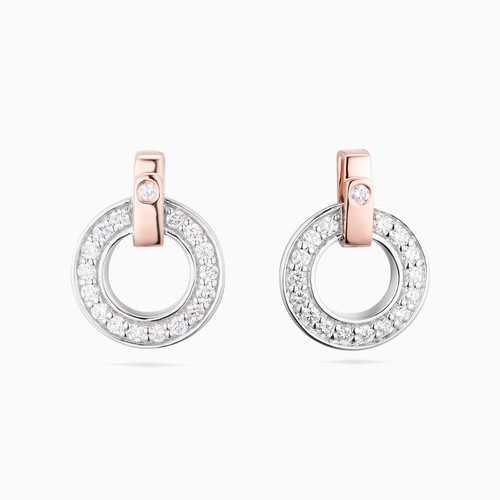 LDE464 - Circle Diamond Stud Earrings in 18K Gold - ER103370Z8-1.jpg