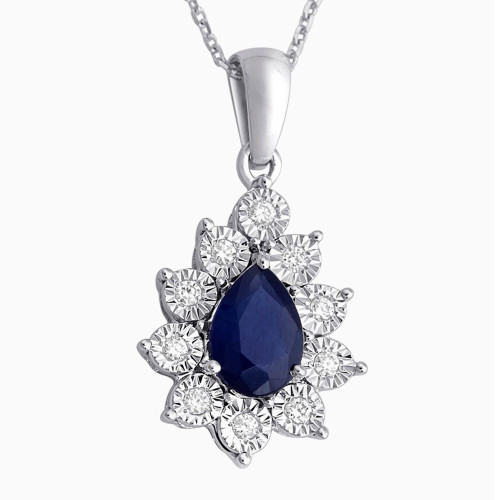 LDN90 - Pear Diamond & Sapphire Necklace in 18K Gold - PA80913SB-1.jpg
