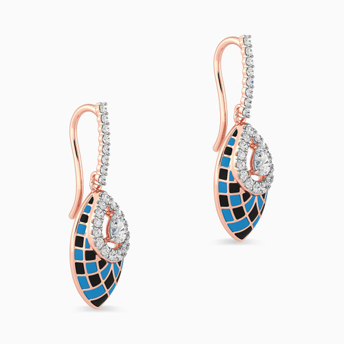 LDE426 - Marquise Diamond & Enamel Coated Drop Earrings in 18K Gold - KE608179-SI3 (2).jpg