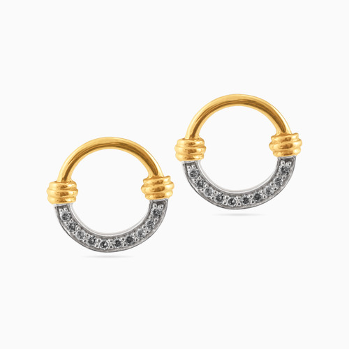 LDE254 - Circle Diamond Stud Earrings in 18K Gold - LEA00002-1.jpg