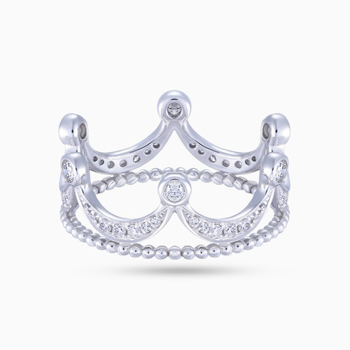 LDR617 - Crown Diamond Ring in 18K Gold - R-MR86933W-1 .jpg