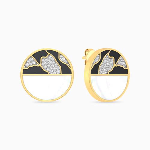 LDE455 - Circle Diamond & Pearl Stud Earrings in 18K Gold - TER9002048-1.jpg