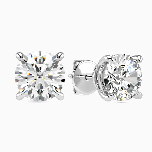 LDE299 - Circle Diamond Stud Earrings in 18K Gold - KE106585-1.jpg