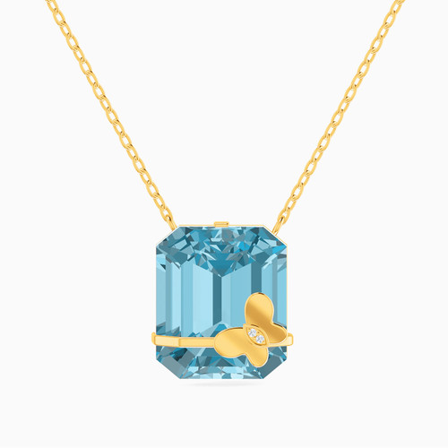 LIN403 - Cushion Diamond & Colored Stones Necklace in 18K Gold - 111404150089-1.jpg