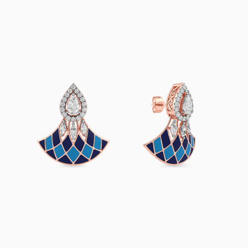 LDE313 - Multishaped Diamond & Colored Stones Stud Earrings in 18K Gold - KE603347SB-SI3-1.jpg