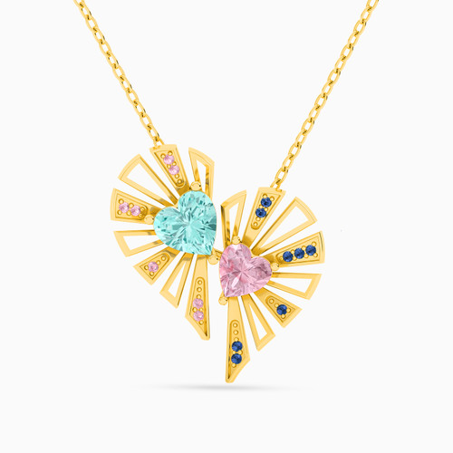 LIN13 - Heart Colored Stones Necklace in 18K Gold - 111404180236-1.jpg