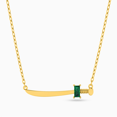 LIN532 - S Green Stones Necklace in 18K Gold - 111404120130-1.jpg