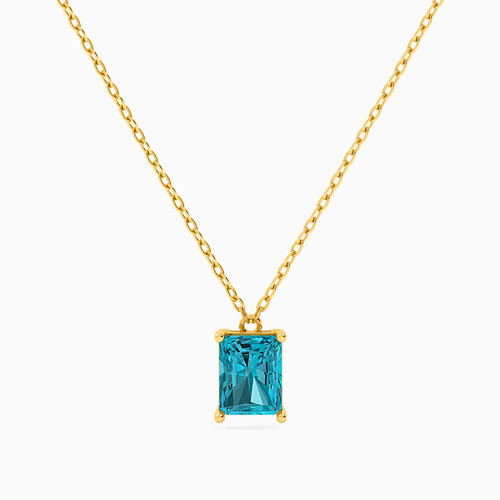 LIN480 - Rectangle Colored Stones Necklace in 18K Gold - 111404150073-1.jpg