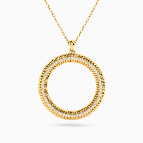 LIN604 - Circle Cubic Zirconia Necklace in 18K Gold - 111401100044-1.jpg