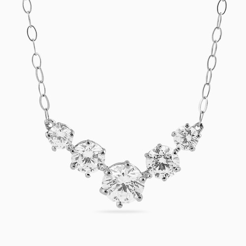 LIN741 - Multi-shaped Cubic Zirconia Necklace in 18K Gold - 111401200055-1.jpg