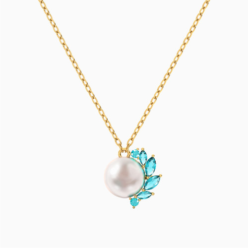 LIN886 - Multishaped Pearl & Colored Stones Necklace in 18K Gold - 111406180059-1.jpg
