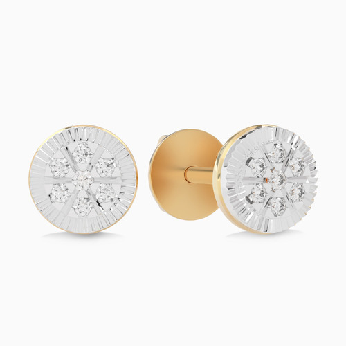 LDE618 - Circle Diamond Stud Earrings in 18K Gold - SAE02602-2.jpg