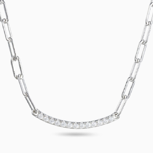 WN4 - Link Cubic Zirconia Sterling Silver Chain Necklace - 87344445-1.jpg