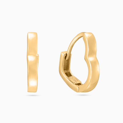 LGE170 - Textured Hoop Earrings in 21K Gold - 92003110011-1.jpg