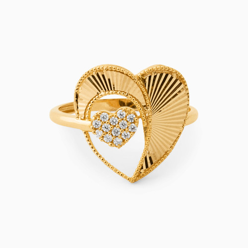 LGR252 - Heart Cubic Zirconia Ring in 21K Gold - 22002111390-1.jpg