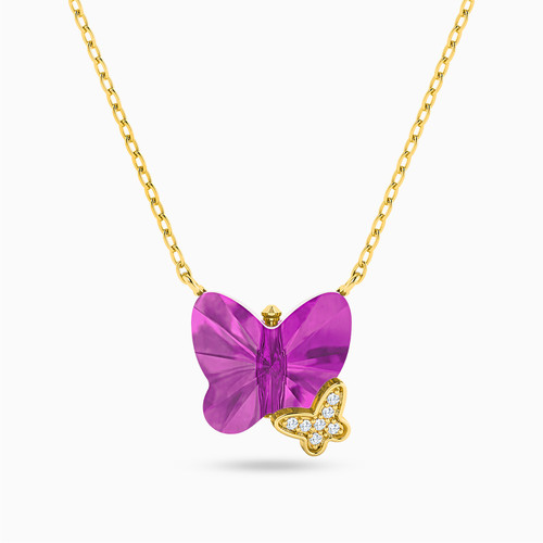 LIN407 - Butterfly Diamond & Purple Stone Necklace in 18K Gold - 111404110090-1.jpg